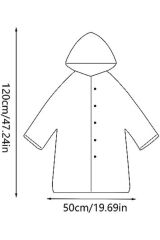 Unisex Çocuk Gri Su Rüzgar Geçirmez Yağmurluk Çıtçıtlı Kapüşonlu Narçiçeği - Standart