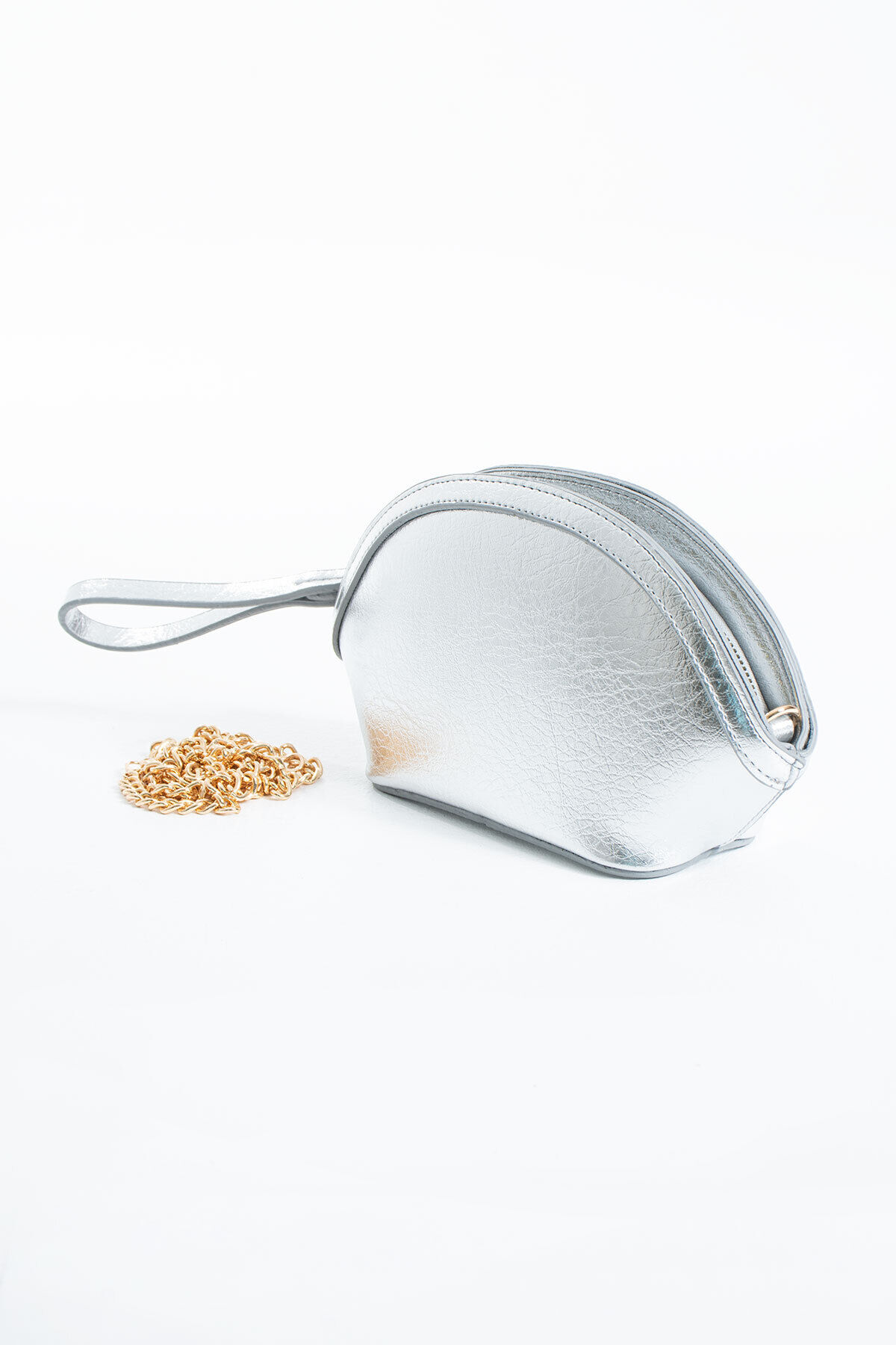 Gümüş Hasır Clutch Portföy Kadın El Çantası Omuz Çantası Çapraz Çanta Gümüş