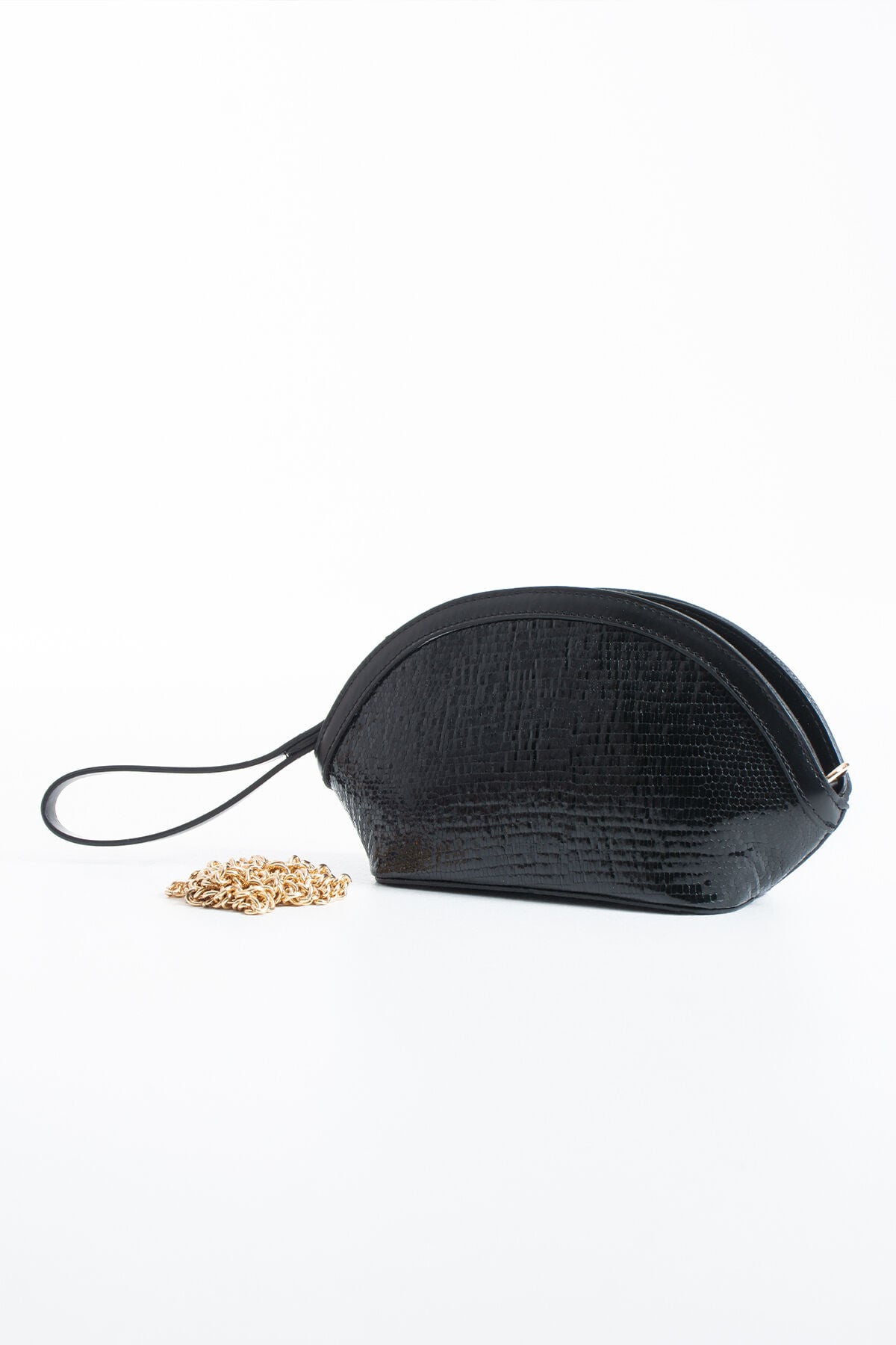 Siyah Altın Puantiyeli Clutch Portföy Kadın El Çantası Omuz Çantası Çapraz Çanta Siyah